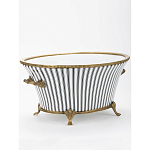 Кашпо Black white stripe варинант исполнения - 2 | Loft Concept в Ростове-на-Дону