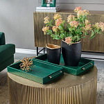 Комплект из двух прямоугольных подносов зеленого цвета Serpent варинант исполнения - 4 | Loft Concept в Ростове-на-Дону