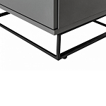 Стеллаж книжный цвета графит с 3-мя открытыми полками и дверкой Strict Lines варинант исполнения - 3 | Loft Concept в Ростове-на-Дону