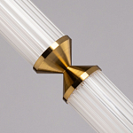 Подвесной светильник с двумя белыми рифлеными цилиндрическими плафонами Golden Swirl варинант исполнения - 7 | Loft Concept в Ростове-на-Дону