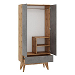 Шкаф с фасадом цвета серый бетон Grace of Furniture варинант исполнения - 2 | Loft Concept в Ростове-на-Дону