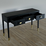 Дизайнерский Письменный стол Elsa Dreams Black с тремя ящиками варинант исполнения - 4 | Loft Concept в Ростове-на-Дону