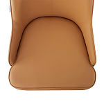 Стул оранжевый с высокой спинкой из искуственной кожи на серых металлических ножках Enigma Orange варинант исполнения - 3 | Loft Concept в Ростове-на-Дону