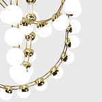 Люстра подвесная светодиодная с круглыми плафонами белого цвета PEARLS Suspension 39  варинант исполнения - 5 | Loft Concept в Ростове-на-Дону