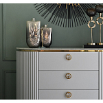 Комод белый овальный с мраморной столешницей Thoroughbass варинант исполнения - 3 | Loft Concept в Ростове-на-Дону