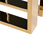 Столик журнальный квадратный с основанием в оттенках хром и золото Harmony Color and Shapes варинант исполнения - 3 | Loft Concept в Ростове-на-Дону