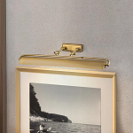 Светильник для картин цвета состаренная латунь с широким плафоном на прямоугольном основании Elstead Lighting варинант исполнения - 6 | Loft Concept в Ростове-на-Дону