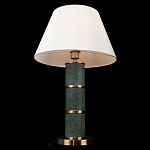 Настольная лампа на основании из зеленого мрамора с белым абажуром Noelia Green варинант исполнения - 4 | Loft Concept в Ростове-на-Дону