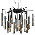 Люстра со стеклянными цилиндрическими плафонами Luminous Cylinders Smoky варинант исполнения - 3 | Loft Concept в Ростове-на-Дону