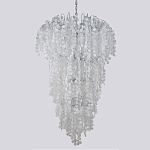 Люстра с прозрачными и белыми подвесками в виде лепестков FAIRYTREE Light варинант исполнения - 1 | Loft Concept в Ростове-на-Дону