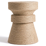 Приставной стол с отделкой из джута Juti D35 см варинант исполнения - 2 | Loft Concept в Ростове-на-Дону