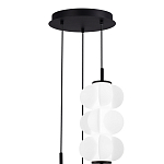 Люстра светодиодная каскадная с 3-мя белыми воздушными плафонами Glowing Cloud варинант исполнения - 5 | Loft Concept в Ростове-на-Дону