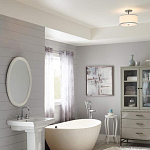 Потолочный светильник с цилиндрическим плафоомн из опалового матового стекла с металлическим обручем Feiss варинант исполнения - 5 | Loft Concept в Ростове-на-Дону