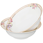 Сервиз столовый из фарфора белый с цветочным принтом на 6 персон 23 предмета Flower Porcelain Collection варинант исполнения - 1 | Loft Concept в Ростове-на-Дону