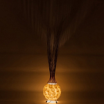 Торшер из перламутра на металлическом каркасе Indonesian Comet варинант исполнения - 4 | Loft Concept в Ростове-на-Дону