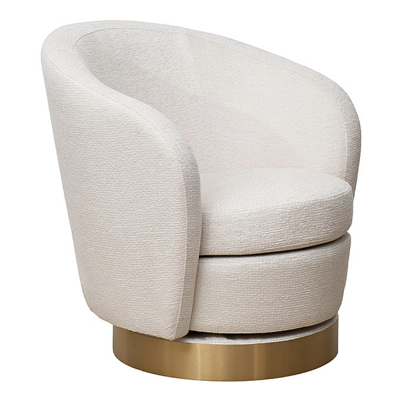 Кресло вращающееся с обивкой из рогожки Julia Armchair Silver Belt Серый Серебряный Бежевый Золотой Кресло вращающееся с обивкой из рогожки Julia Armchair Silver Belt Серый Серебряный Бежевый Золотой в Ростове-на-Дону | Loft Concept