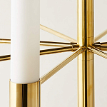 Люстра золотая с 16-ю тонкими цилиндрическими плафонами Shoulders варинант исполнения - 4 | Loft Concept в Ростове-на-Дону
