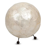 Настольная лампа из перламутра на металлическом каркасе Indonesian Egg варинант исполнения - 2 | Loft Concept в Ростове-на-Дону