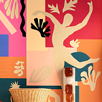 Обои ручная роспись в стиле Арт-деко Jazz Original colourway on painted silk with embroidery варинант исполнения - 4 | Loft Concept в Ростове-на-Дону