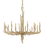 Люстра дизайнерская золотого цвета с 6-ю лампами на изогнутых рожках с текстурной поверхностью Hinkley варинант исполнения - 1 | Loft Concept в Ростове-на-Дону