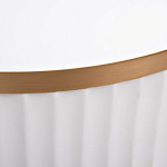 Консоль с ящиком белая с золотом Textured White Console with Gold варинант исполнения - 3 | Loft Concept в Ростове-на-Дону