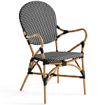 Кресло плетеное из ротанга Ronald Black White Rattan Chair варинант исполнения - 1 | Loft Concept в Ростове-на-Дону