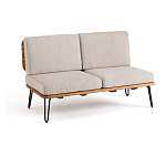 Двухместный диван из акации без подлоконтиков Amra варинант исполнения - 1 | Loft Concept в Ростове-на-Дону