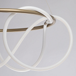 Люстра подвесная круглая золотого цвета с белыми изогнутыми световыми линиями Luke Lampco Tracer Lamp варинант исполнения - 6 | Loft Concept в Ростове-на-Дону