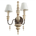 Бра с двумя конусовидными белыми тканевыми абажурами Terrain варинант исполнения - 3 | Loft Concept в Ростове-на-Дону