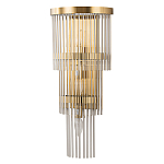 Бра с золотистым основанием и прозрачными трубками Nembus варинант исполнения - 1 | Loft Concept в Ростове-на-Дону