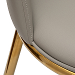 Стул бежевый из экокожи на золотых ножках Attribute of Elegance варинант исполнения - 2 | Loft Concept в Ростове-на-Дону