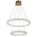 Многоярусная кольцевая люстра с хрустальным декором Gilbertine Crystals Two Rings Chandelier варинант исполнения - 2 | Loft Concept в Ростове-на-Дону
