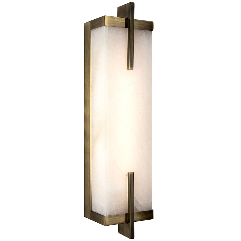       Tommaso Rectangular Bronze Marble Wall Lamp    -- | Loft Concept 