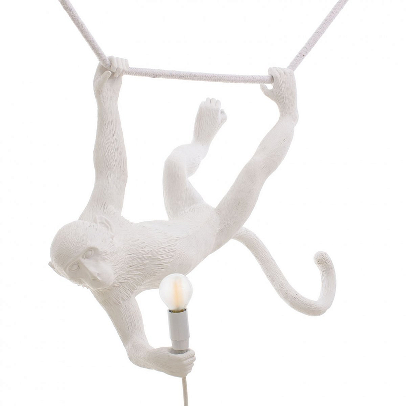   Seletti The Monkey Lamp  Swing White   -- | Loft Concept 