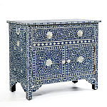 Комод инкрустация костью ORIENTAL Indian синий орнамент варинант исполнения - 2 | Loft Concept в Ростове-на-Дону