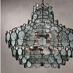 Люстра с каскадом из круглых прозрачных декоративных элементов Harmony of Light варинант исполнения - 2 | Loft Concept в Ростове-на-Дону