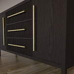 Буфет Primo с тремя ящиками и двумя фасадами Темный орех варинант исполнения - 8 | Loft Concept в Ростове-на-Дону