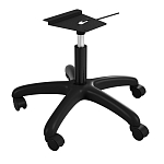 Стул пластиковый красного цвета на колесиках с подъемно-поворотным механизмом Eames Red варинант исполнения - 3 | Loft Concept в Ростове-на-Дону