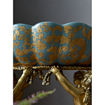 Чаша с орнаментом на бронзовых ножках в виде ангелов Eden Garden варинант исполнения - 8 | Loft Concept в Ростове-на-Дону