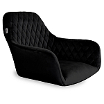 Стул с мягкой черной обивкой из велюра и подъемно-поворотным механизмом на колесиках Harper Black варинант исполнения - 2 | Loft Concept в Ростове-на-Дону