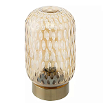 Настольный светильник с плафоном из затемненного стекла с рельефным узором Glass lampshade with Relief Pattern варинант исполнения - 1 | Loft Concept в Ростове-на-Дону