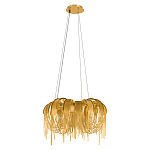 Люстра подвесная круглая с изогнутыми металлическими дугами и ниспадающими цепочками 65 см Atlantis Chain варинант исполнения - 2 | Loft Concept в Ростове-на-Дону