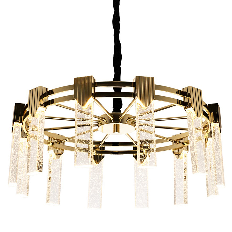      Glass Rectangles Gold Chandelier 60      -- | Loft Concept 