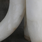 Торшер геометрический с тремя мраморными плафонами Marble Tripod варинант исполнения - 11 | Loft Concept в Ростове-на-Дону