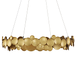 Люстра круглая из многослойных золотых дисков Metal Disc Chandelier варинант исполнения - 2 | Loft Concept в Ростове-на-Дону