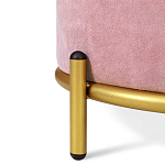 Банкетка овальная пыльно-розовый велюр на 4-х металлических ножках золотого цвета SANJAY варинант исполнения - 4 | Loft Concept в Ростове-на-Дону