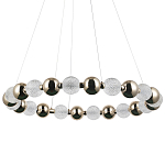 Светодиодная кольцевая люстра Crystal Globule Chrome Chandelier Gold варинант исполнения - 3 | Loft Concept в Ростове-на-Дону
