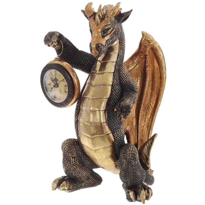     Dragon Gold Mask with Clock    -- | Loft Concept 