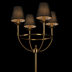 Торшер с металлическим основанием бронзового цвета с черными конусовидными абажурами Dignity варинант исполнения - 4 | Loft Concept в Ростове-на-Дону