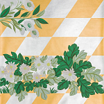 Обои ручная роспись Tiled Meadow Original colourway on Egyptian Gold gilded paper варинант исполнения - 1 | Loft Concept в Ростове-на-Дону